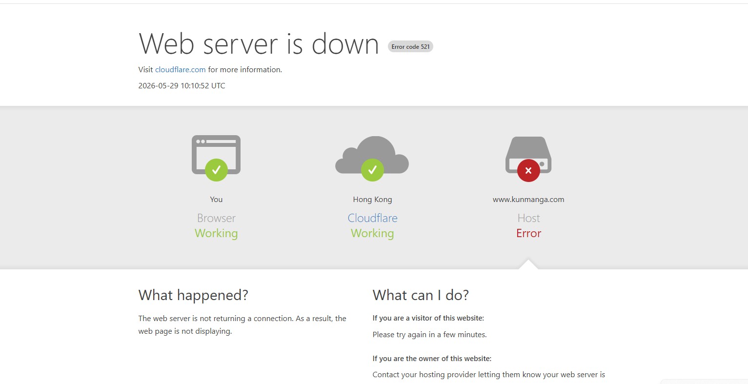 Is KunManga Shut Down? What Really Happened to KunManga and Why Readers Are Concerned 1 kunmanga down