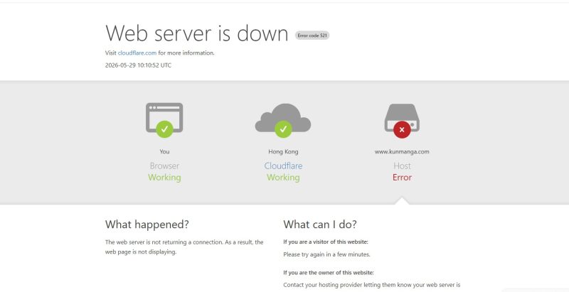 Is KunManga Shut Down? What Really Happened to KunManga and Why Readers Are Concerned 1 kunmanga down